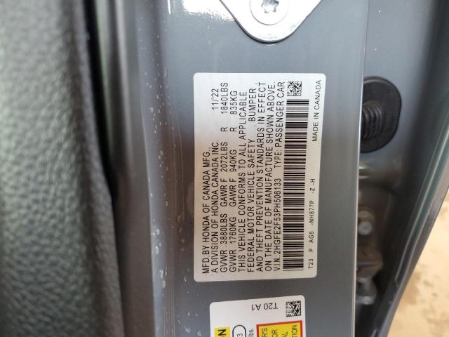 2HGFE2F53PH506133 - 2023 HONDA CIVIC SPORT 灰色 照片 12