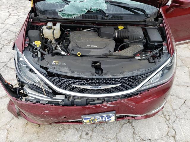 2C4RC1EG4HR570384 - 2017 CHRYSLER PACIFICA TOURING L PLUS MAROON photo 12