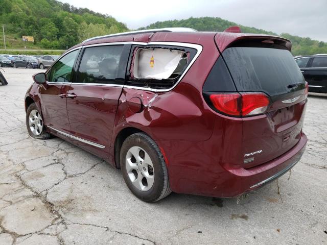 2C4RC1EG4HR570384 - 2017 CHRYSLER PACIFICA TOURING L PLUS MAROON photo 2
