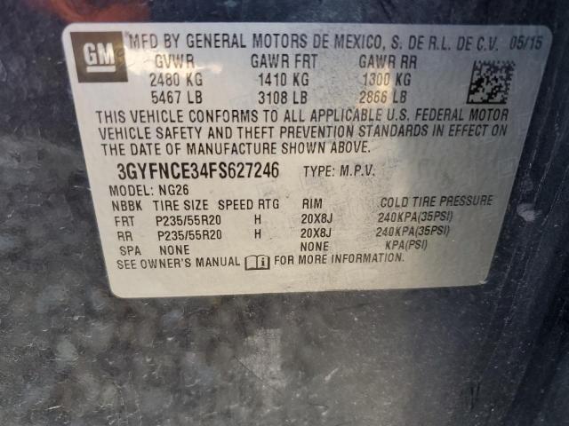 3GYFNCE34FS627246 - 2015 CADILLAC SRX PERFORMANCE COLLECTION Көк фото 13