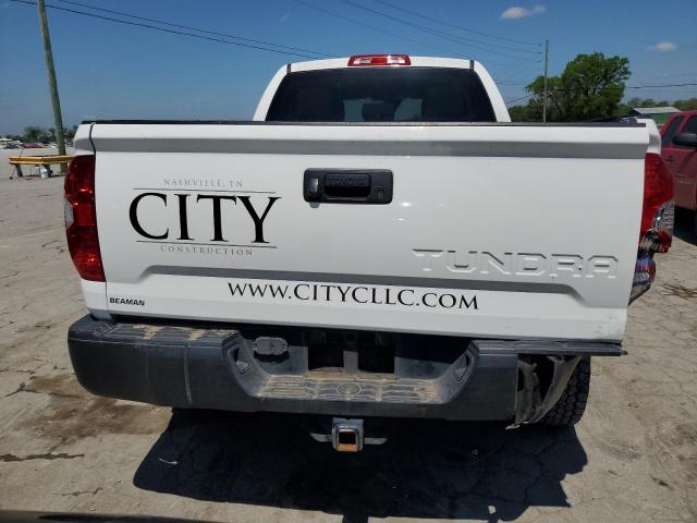 5TFRM5F15KX144906 - 2019 TOYOTA TUNDRA DOUBLE CAB SR/SR5 WHITE photo 6