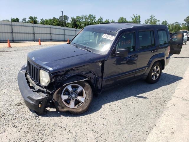 1J8GN28K78W180208 - 2008 JEEP LIBERTY SPORT BLUE photo 1