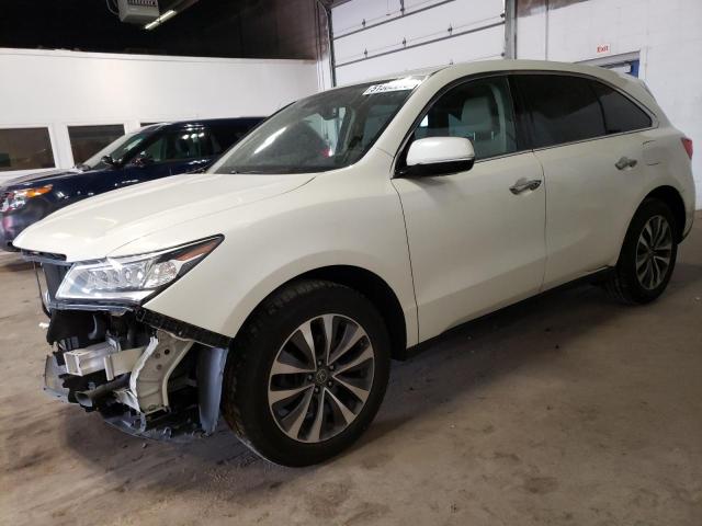 5FRYD4H4XGB037265 - 2016 ACURA MDX TECHNOLOGY WHITE photo 1