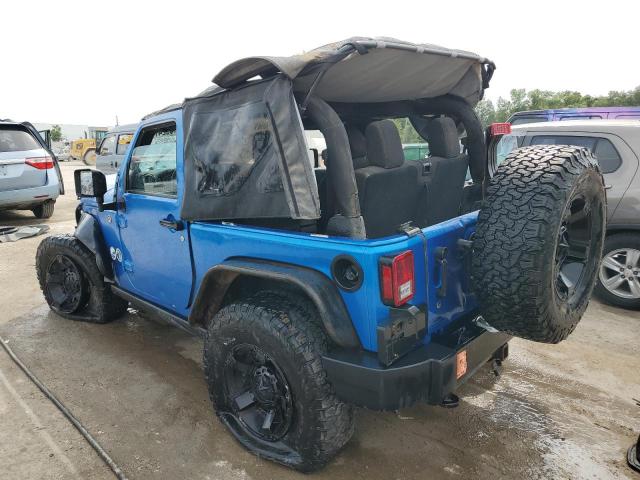 1C4AJWAG5EL318072 - 2014 JEEP WRANGLER SPORT BLUE photo 2