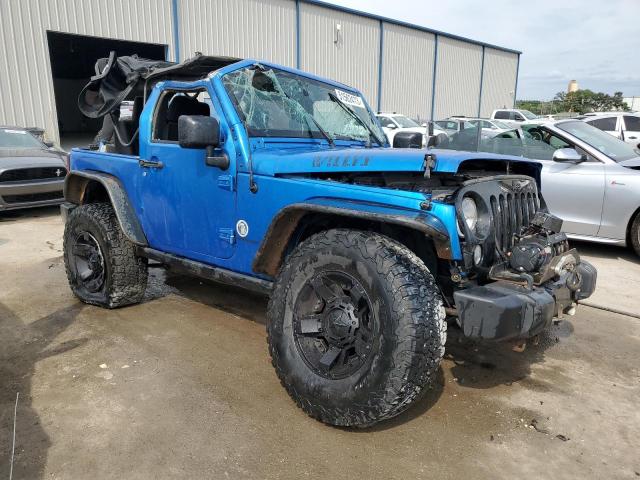 1C4AJWAG5EL318072 - 2014 JEEP WRANGLER SPORT BLUE photo 4