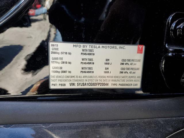 5YJSA1CG8DFP20044 - 2013 TESLA MODEL S Սև լուսանկար 10