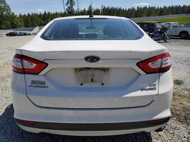 3FA6P0LUXDR263094 - 2013 FORD FUSION SE HYBRID WHITE photo 6