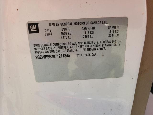 2G2WP552071211845 - 2007 PONTIAC GRAND PRIX 白色 照片 12