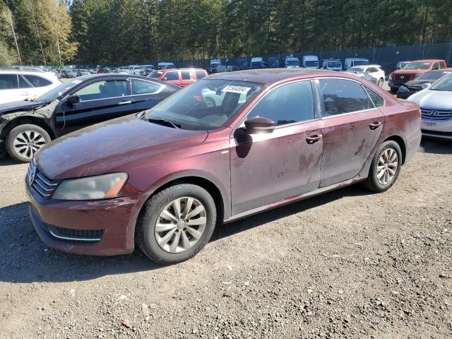 1VWAT7A30EC077225 - 2014 VOLKSWAGEN PASSAT S BURGUNDY photo 1