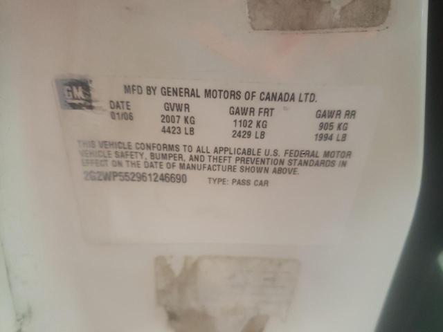 2G2WP552961246690 - 2006 PONTIAC GRAND PRIX 白色 照片 12