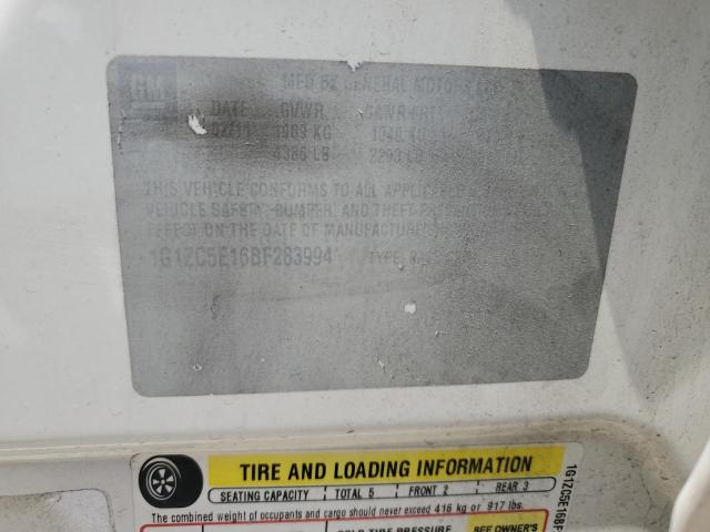 1G1ZC5E16BF283994 - 2011 CHEVROLET MALIBU 1LT 白色 照片 13