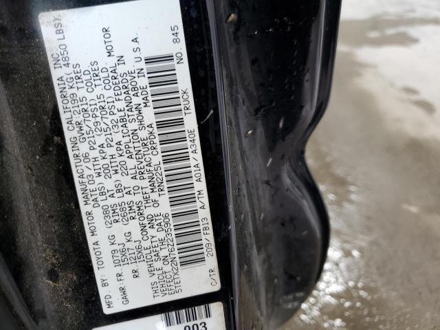 5TETX22N76Z235906 - 2006 TOYOTA TACOMA ACCESS CAB შავი ფოტო 13