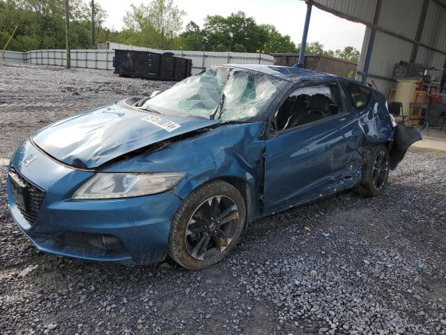 JHMZF1C65ES000307 - 2014 HONDA CR-Z EX BLUE photo 1