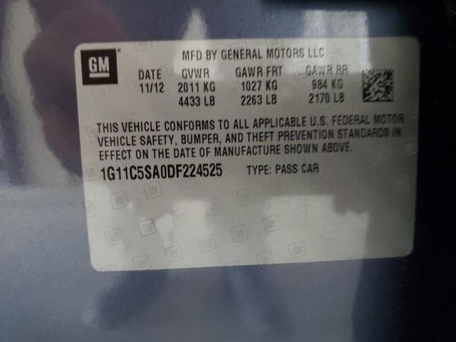 1G11C5SA0DF224525 - 2013 CHEVROLET MALIBU 1LT BLUE photo 12