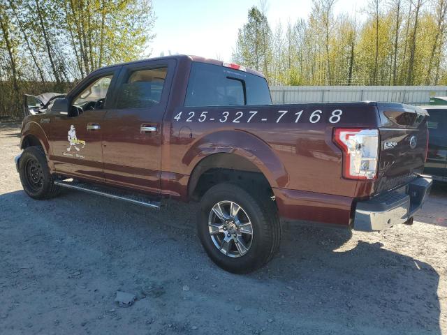 1FTEW1E85FFA40248 - 2015 FORD F150 SUPERCREW MAROON photo 2