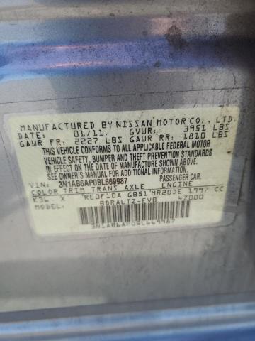 3N1AB6AP0BL669987 - 2011 NISSAN SENTRA 2.0 CHARCOAL photo 12