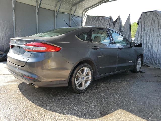 3FA6P0LU1JR207346 - 2018 FORD FUSION SE HYBRID GRAY photo 3