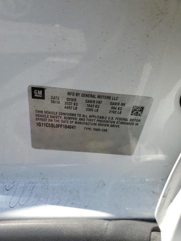 1G11C5SL0FF184841 - 2015 CHEVROLET MALIBU 1LT WHITE photo 12