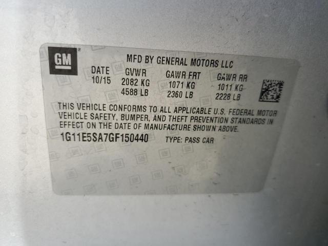 1G11E5SA7GF150440 - 2016 CHEVROLET MALIBU LTZ Gümüş foto 12