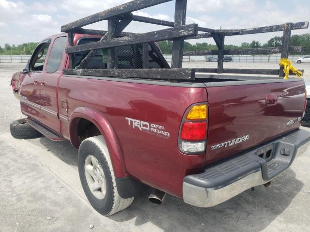 5TBBT48101S140478 - 2001 TOYOTA TUNDRA ACCESS CAB LIMITED RED photo 2