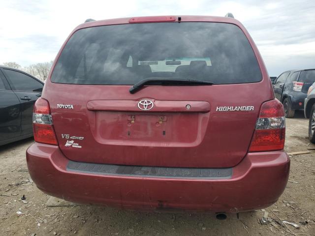 JTEEP21AX50109007 - 2005 TOYOTA HIGHLANDER LIMITED RED photo 6