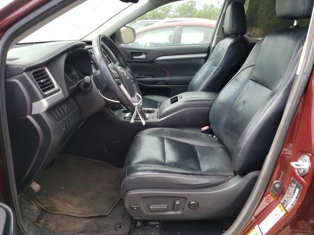 5TDJKRFH9ES031929 - 2014 TOYOTA HIGHLANDER XLE Tünd qırmızı foto 7