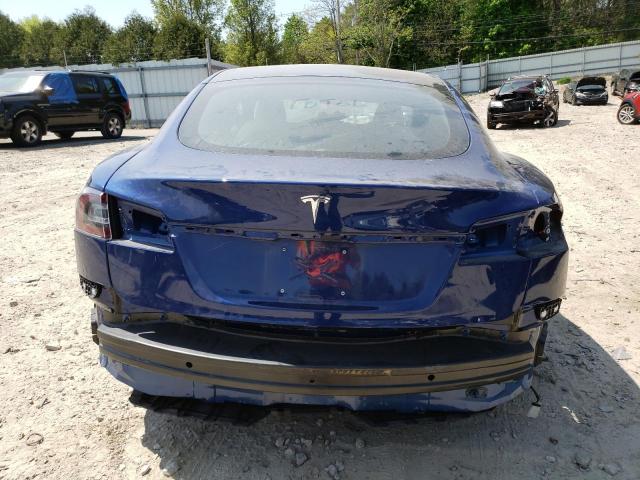 5YJSA1E55MF455448 - 2021 TESLA MODEL S Կապույտ լուսանկար 6