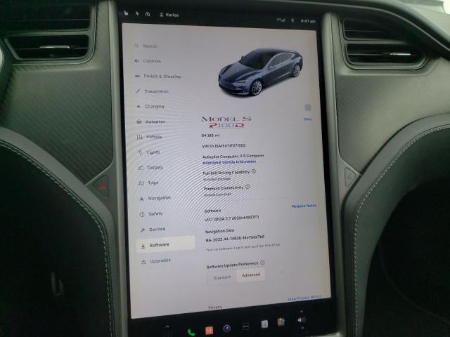 5YJSA1E47JF271552 - 2018 TESLA MODEL S 灰色 照片 9