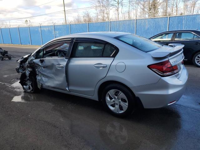 2HGFB2F4XDH005834 - 2013 HONDA CIVIC LX SILVER photo 2