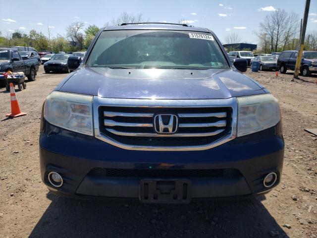 5FNYF4H50EB010397 - 2014 HONDA PILOT EXL BLUE photo 5