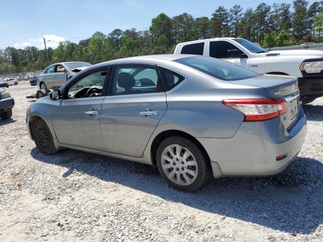 3N1AB7AP6EL628144 - 2014 NISSAN SENTRA S SILVER photo 2