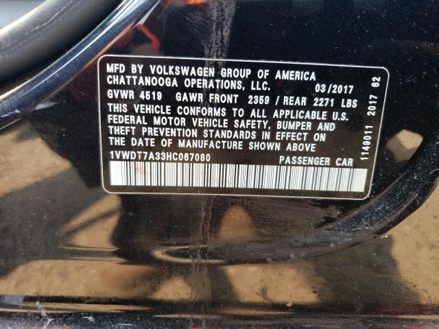 1VWDT7A33HC067080 - 2017 VOLKSWAGEN PASSAT R-LINE Qara foto 12