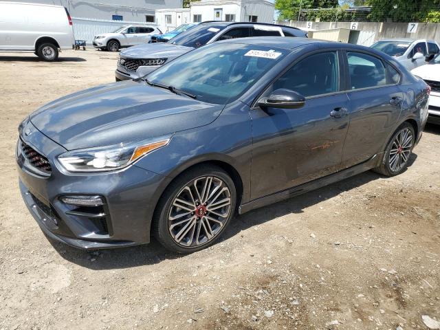 3KPF44ACXME332944 - 2021 KIA FORTE GT GRAY photo 1