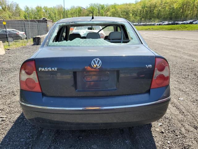 WVWRH63B33P276037 - 2003 VOLKSWAGEN PASSAT GLX BLUE photo 6