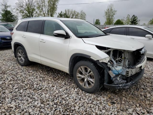 5TDJKRFH2ES066473 - 2014 TOYOTA HIGHLANDER XLE 白色 照片 4