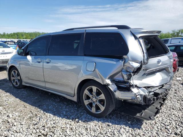 5TDXZ3DC7HS880049 - 2017 TOYOTA SIENNA SE SILVER photo 2