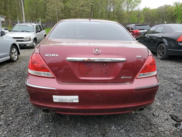 JH4KB16505C006655 - 2005 ACURA RL RED photo 6