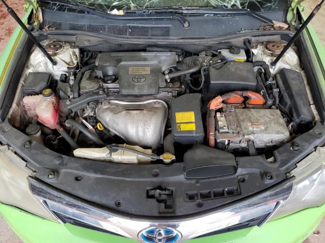 4T1BD1FK2EU098200 - 2014 TOYOTA CAMRY HYBRID GREEN photo 11