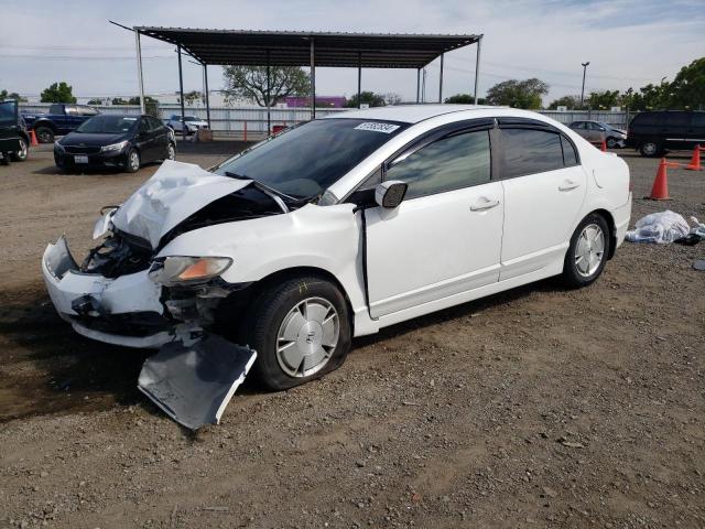 JHMFA36296S007817 - 2006 HONDA CIVIC HYBRID WHITE photo 1