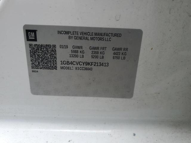 1GB4CVCY9KF213413 - 2019 CHEVROLET SILVERADO C3500 WHITE photo 12