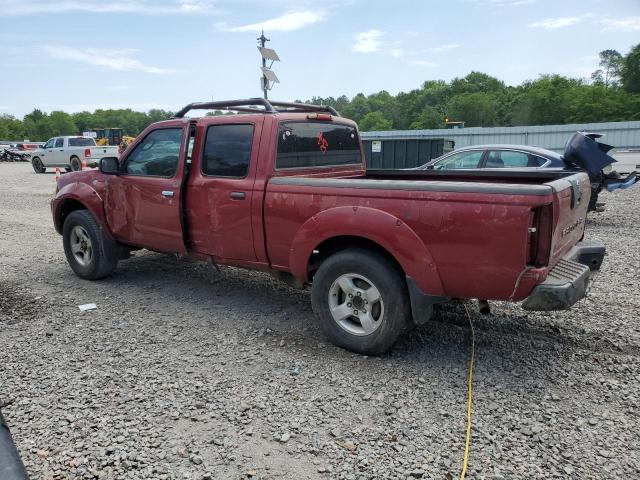 1N6ED29XX4C431050 - 2004 NISSAN FRONTIER CREW CAB XE V6 BURGUNDY photo 2