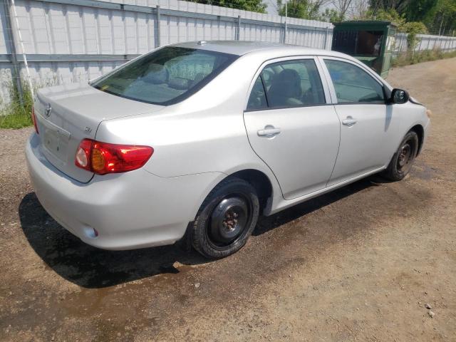 2T1BU4EE4AC253709 - 2010 TOYOTA COROLLA BASE SILVER photo 3