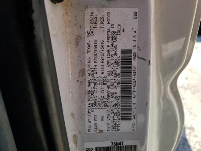 5TFUX4ENXEX029531 - 2014 TOYOTA TACOMA ACCESS CAB Ağ foto 13