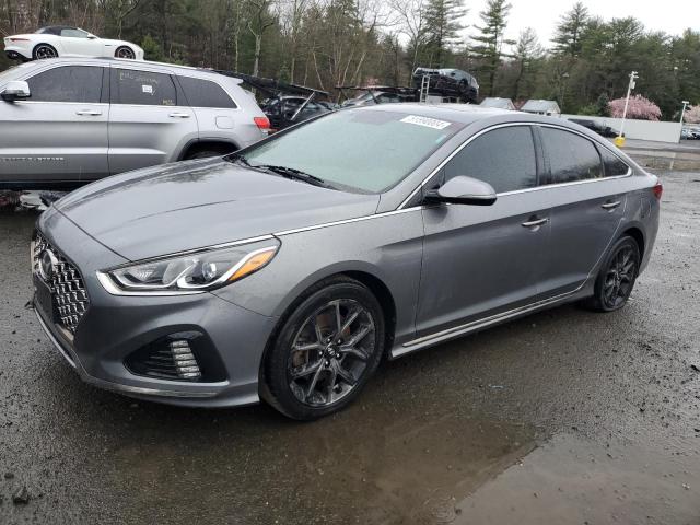 5NPE34AB1JH673789 - 2018 HYUNDAI SONATA SPORT GRAY photo 1