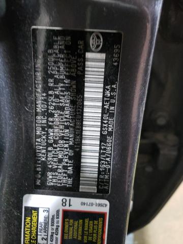 4T1BK1EB8EU132065 - 2014 TOYOTA AVALON BASE GRAY photo 12