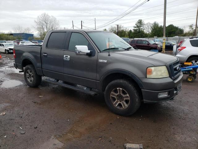 1FTPW14524KA76001 - 2004 FORD F150 SUPERCREW GRAY photo 4