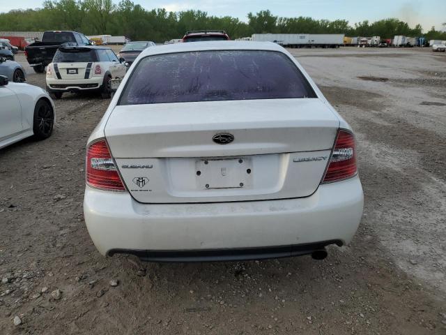 4S3BL626967208852 - 2006 SUBARU LEGACY 2.5I LIMITED WHITE photo 6