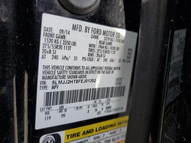 5LMJJ2HT8FEJ01352 - 2015 LINCOLN NAVIGATOR გრაფიტი ფოტო 14