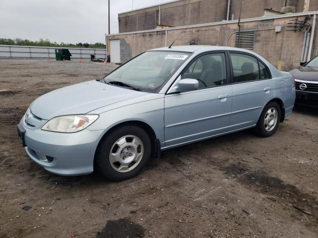 JHMES96694S011846 - 2004 HONDA CIVIC HYBRID BLUE photo 1