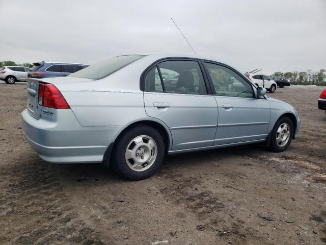 JHMES96694S011846 - 2004 HONDA CIVIC HYBRID BLUE photo 3